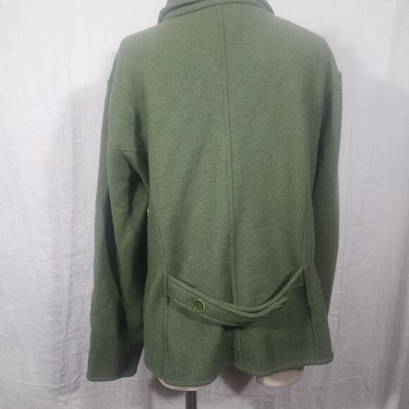 TALBOTS sz XL green button front alpaca & wool blend jacket - Picture 5 of 6